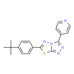 6-(4-tert-butylphenyl)-3-(4-pyridinyl)[1,2,4]triazolo[3,4-b][1,3,4]thiadiazole structure