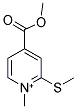 4-(METHOXYCARBONYL)-1-METHYL-2-(METHYLSULFANYL)PYRIDINIUM Structure