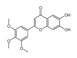 6,7-Dihydroxy-3',4',5'-trimethoxyflavone结构式