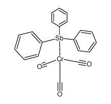 (π-phenylchromium tricarbonyl) diphenylantimony Structure