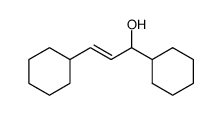 (E)-1,3-dicyclohexyl-2-propen-1-ol结构式