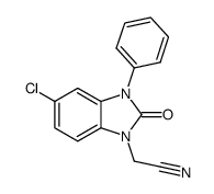 2-oxo-3-phenyl-5-chloro-benzimidazolin-1-acetonitrile结构式