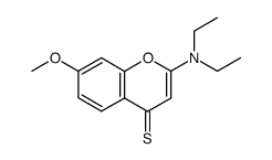 2-(diethylamino)-7-methoxy-4H-chromene-4-thione Structure