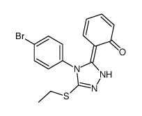 (6Z)-6-[4-(4-bromophenyl)-3-ethylsulfanyl-1H-1,2,4-triazol-5-ylidene]cyclohexa-2,4-dien-1-one结构式
