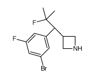 3-[(1S)-1-(3-bromo-5-fluorophenyl)-2-fluoro-2-methylpropyl]azetidine Structure