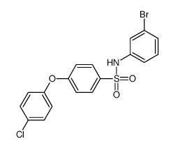 N-(3-bromophenyl)-4-(4-chlorophenoxy)benzenesulfonamide结构式