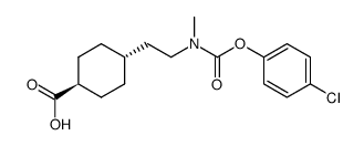 trans-4-{2-[(4-chloro-phenoxy carbonyl)methyl-amino]ethyl}cyclohexanecarboxylic acid Structure