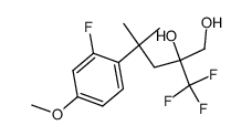 4-(2-fluoro-4-methoxyphenyl)-2-hydroxy-4-methyl-2-(trifluoromethyl)pentanol Structure