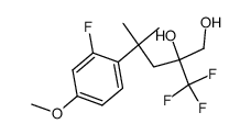 4-(2-fluoro-4-methoxyphenyl)-2-hydroxy-4-methyl-2-(trifluoromethyl)pentanol结构式