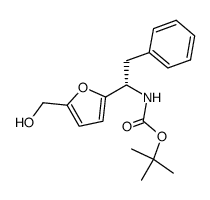 [(S)-1-(5-Hydroxymethyl-furan-2-yl)-2-phenyl-ethyl]-carbamic acid tert-butyl ester Structure