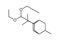 2-(diethoxymethyl)-5-methyl-7-(1-methylethyl)bicyclo[2.2.2]octane结构式