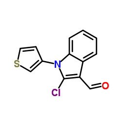 2-Chloro-1-(3-thienyl)-1H-indole-3-carbaldehyde Structure