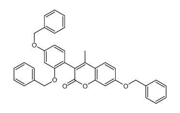 3-[2,4-bis(phenylmethoxy)phenyl]-4-methyl-7-phenylmethoxychromen-2-one Structure