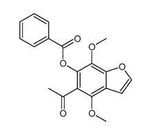 (5-Acetyl-4,7-dimethoxy-6-benzofuranyl)-benzoat结构式