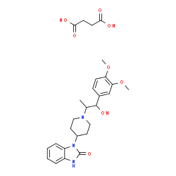 1-[1-[2-(3,4-Dimethoxyphenyl)-2-hydroxy-1-methylethyl]-4-piperidinyl]-1,3-dihydro-2H-benzimidazole-2-one/butanedioic acid,(1:x) Structure
