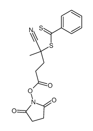 4-氰基-4-(苯基硫代硫代硫代)戊酸 N-琥珀酰亚胺酯结构式