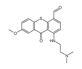 1-((2-(dimethylamino)ethyl)amino)-7-methoxy-9-oxo-9H-thioxanthene-4-carboxaldehyde结构式