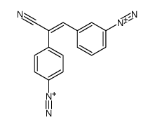 3-[2-cyano-2-(4-diazoniophenyl)ethenyl]benzenediazonium Structure