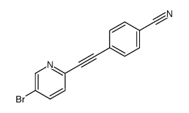 4-(5-bromopyridine-2-ylethynyl)benzonitrile Structure