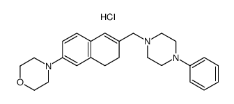 4-[6-(4-Phenyl-piperazin-1-ylmethyl)-7,8-dihydro-naphthalen-2-yl]-morpholine; hydrochloride结构式