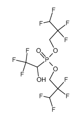 (2,2,2-Trifluoro-1-hydroxy-ethyl)-phosphonic acid bis-(2,2,3,3-tetrafluoro-propyl) ester结构式