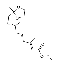 ethyl 10-ethylenedioxy-3,7-dimethyl-8-oxa-2,4-undecadienoate Structure