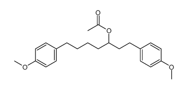 Acetic acid 5-(4-methoxy-phenyl)-1-[2-(4-methoxy-phenyl)-ethyl]-pentyl ester Structure