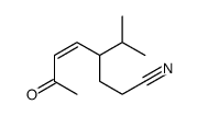 (E)-7-oxo-4-propan-2-yloct-5-enenitrile结构式