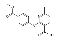 2-(4-methoxycarbonylphenyl)sulfanyl-6-methylpyridine-3-carboxylic acid结构式
