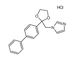1-{[2-(biphenyl-4-yl)-1,3-dioxolan-2-yl]methyl}-1H-imidazole hydrochloride Structure