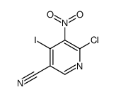 6-chloro-4-iodo-5-nitropyridine-3-carbonitrile Structure