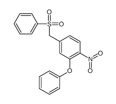 4-(benzenesulfonylmethyl)-1-nitro-2-phenoxybenzene结构式