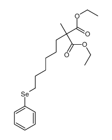 diethyl 2-methyl-2-(6-phenylselanylhexyl)propanedioate结构式