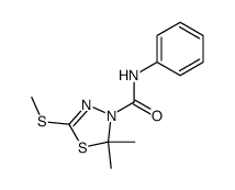 2,2-Dimethyl-5-methylsulfanyl-[1,3,4]thiadiazole-3-carboxylic acid phenylamide Structure