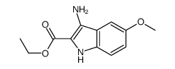 3-氨基-5-甲氧基-1H-吲哚-2-羧酸乙酯结构式