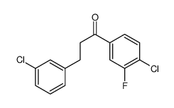 4'-CHLORO-3-(3-CHLOROPHENYL)-3'-FLUOROPROPIOPHENONE Structure