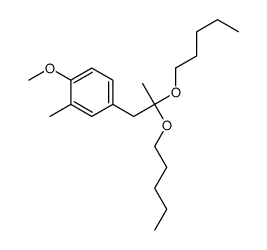 4-(2,2-dipentoxypropyl)-1-methoxy-2-methylbenzene结构式