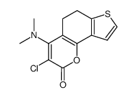 3-Chloro-4-dimethylamino-5,6-dihydro-thieno[2,3-h]chromen-2-one结构式