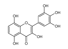 3,5,8-trihydroxy-2-(3,4,5-trihydroxyphenyl)chromen-4-one结构式