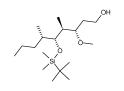 (3S,4S,5R,6S)-5-(tert-butyl-dimethyl-silanyloxy)-3-methoxy-4,6-dimethyl-nonan-1-ol结构式