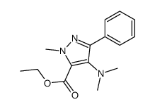 ethyl 4-(dimethylamino)-2-methyl-5-phenylpyrazole-3-carboxylate结构式