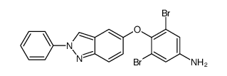 3,5-dibromo-4-(2-phenylindazol-5-yl)oxyaniline结构式