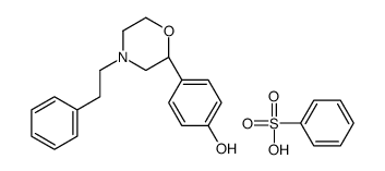 benzenesulfonic acid,4-[(2S)-4-(2-phenylethyl)morpholin-2-yl]phenol Structure
