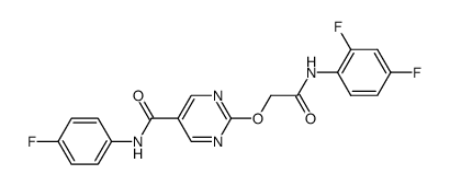 2-[(2,4-Difluorophenylcarbamoyl)methoxy]pyrimidine-5-carboxylic acid (4-fluorophenyl)amide结构式