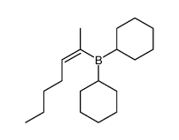 Dicyclohexyl-((E)-1-methyl-hex-1-enyl)-borane Structure