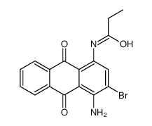 N-(4-amino-3-bromo-9,10-dihydro-9,10-dioxoanthryl)propionamide结构式