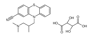 (2R,3R)-2,3-dihydroxybutanedioic acid,10-[3-(dimethylamino)-2-methylpropyl]phenothiazine-2-carbonitrile结构式