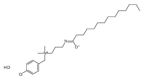 (p-chlorobenzyl)dimethyl[3-[(1-oxotetradecyl)amino]propyl]ammonium chloride structure