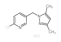 2-Chloro-5-[(3,5-dimethyl-1H-pyrazol-1-yl)methyl]-pyridine hydrochloride Structure