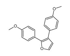 2,3-bis(4-methoxyphenyl)furan结构式